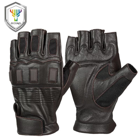 AHR91 - Motorcycle Original Goatskin Leather Motorcycle Motocross Racing Hunting Summer Gloves